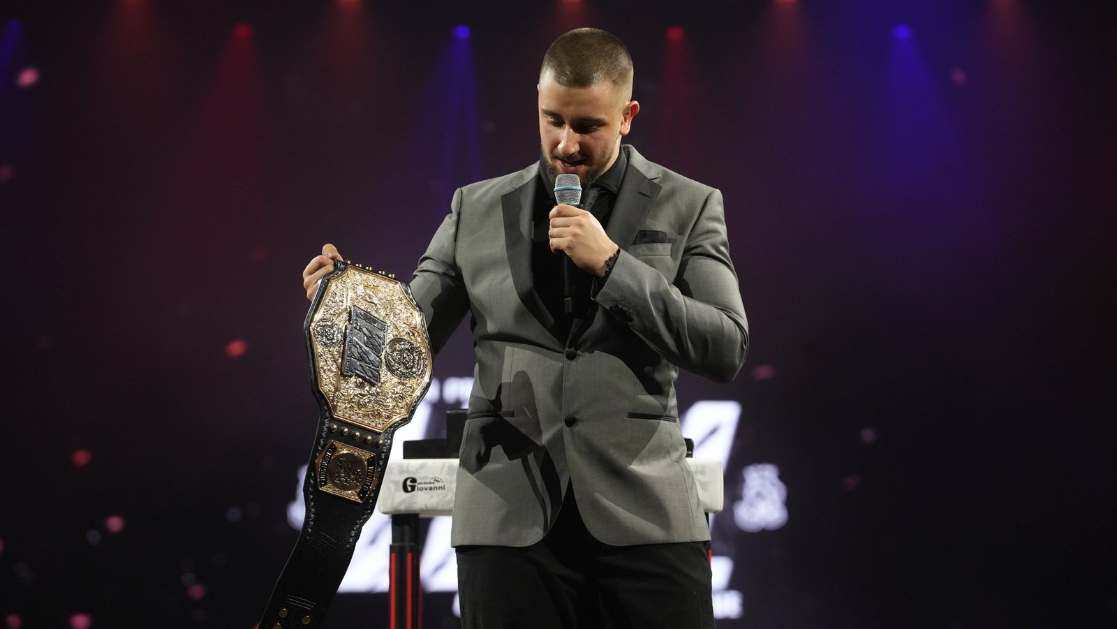 The LPAL World Championship belt revealed on stage at LPAL 3